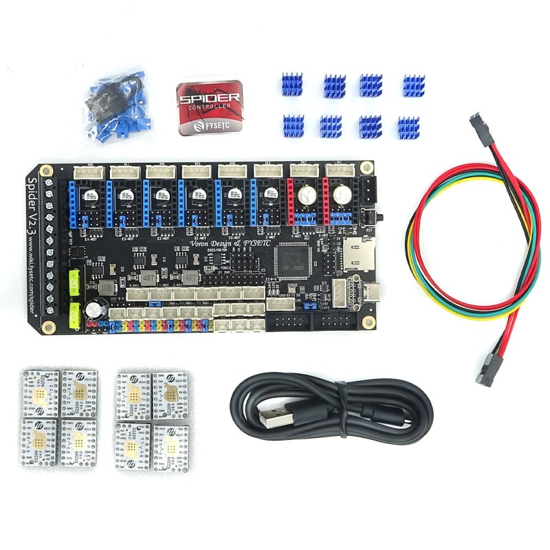 FYSETC Spider Hauptplatine v2.3 + Stepsticks TMC S2209