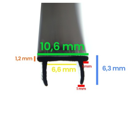 Slot cover strip for 3030 T-slot profiles - blue - 1m