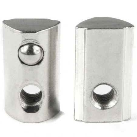M4 Roll-In T-Mutter mit Kugelfeder für 6mm Nut - 10 Stk.