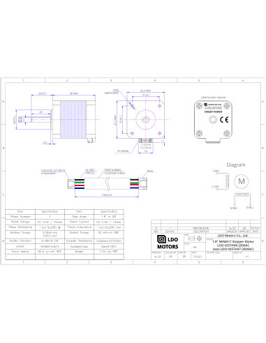 Schrittmotor LDO-42STH48-2504AC | HOBBY-STORE