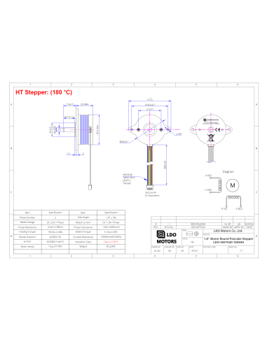 Stepper motor LDO-36STH20-1004AH (S15) | HOBBY-STORE