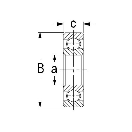 Ball bearing 625-2RS 5x16x5 mm