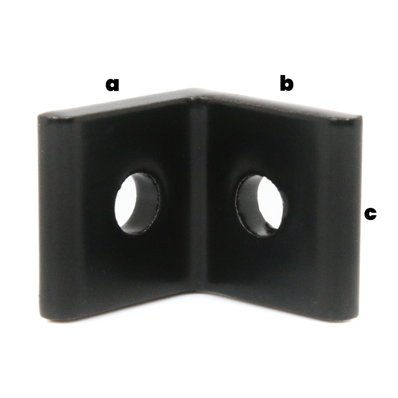 Winkel 90° für Aluminiumprofil 2020 - schwarz | HOBBY-STORE