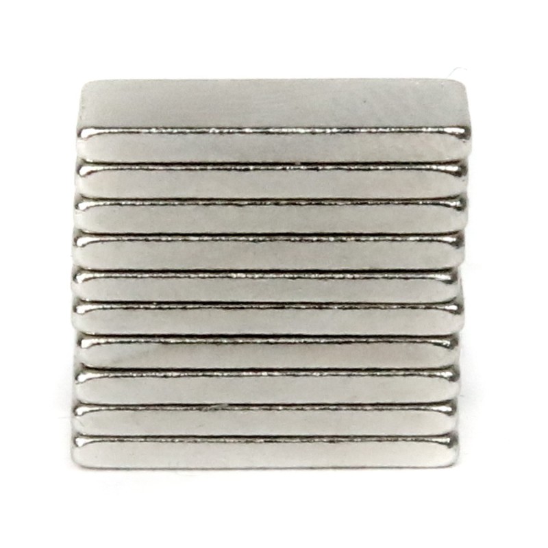 Neodym-Magnet 10x5x1mm - 10 Stück.