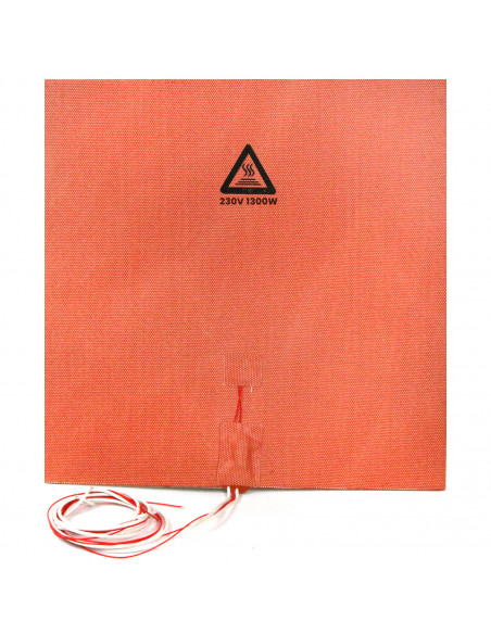 Silicone heater mat 400x400mm 230V 1300W