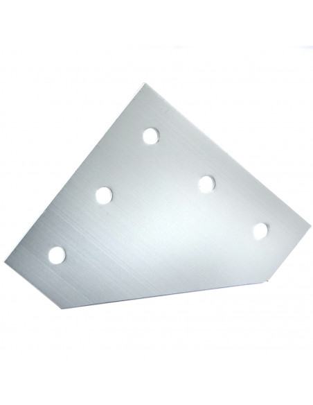 L-type connection plate for 3030 profile - silver