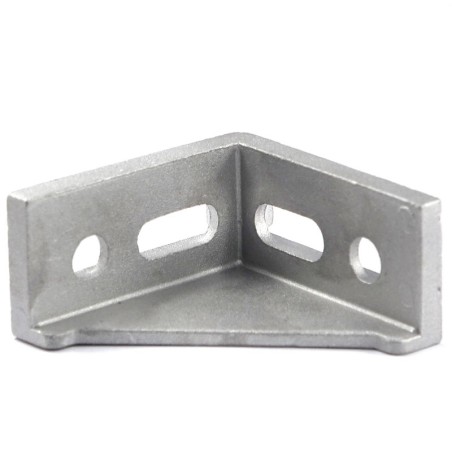 Złącze kątowe 90° wzmocnione jednostronnie - 60x60x30mm - srebrne