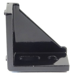 4 Hole Inside Corner Bracket with single support - 60x60x30mm - black 2