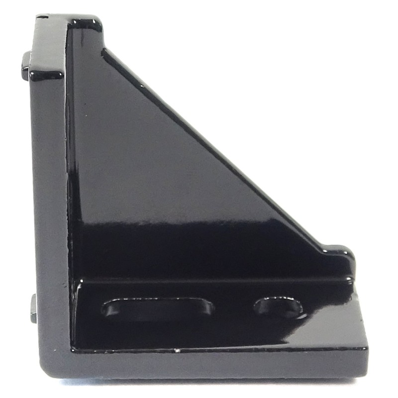4 Hole Inside Corner Bracket with single support - 60x60x30mm - black
