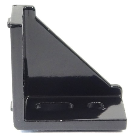4 Hole Inside Corner Bracket with single support - 60x60x30mm - black