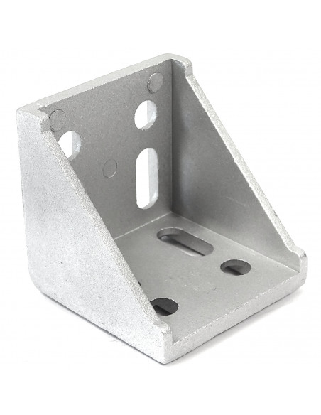 Silver Tone Metal 60mmx60mm Right Angled Shelf Corner Brace Angle Bracket 