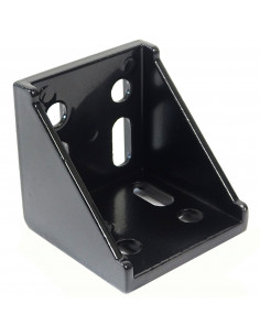 90° reinforced angle bracket - 60x60x60mm - black