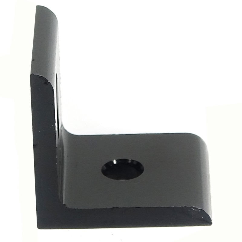 Flat aluminum corner for 3030 profile - 30x30x26 - black