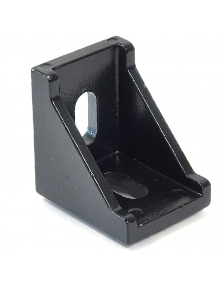 90° reinforced angle bracket - 35x35x28mm - black