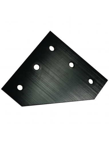 L-type connection plate for 2020 profile - black