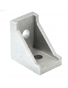 90° reinforced angle bracket for 2020 profile - silver