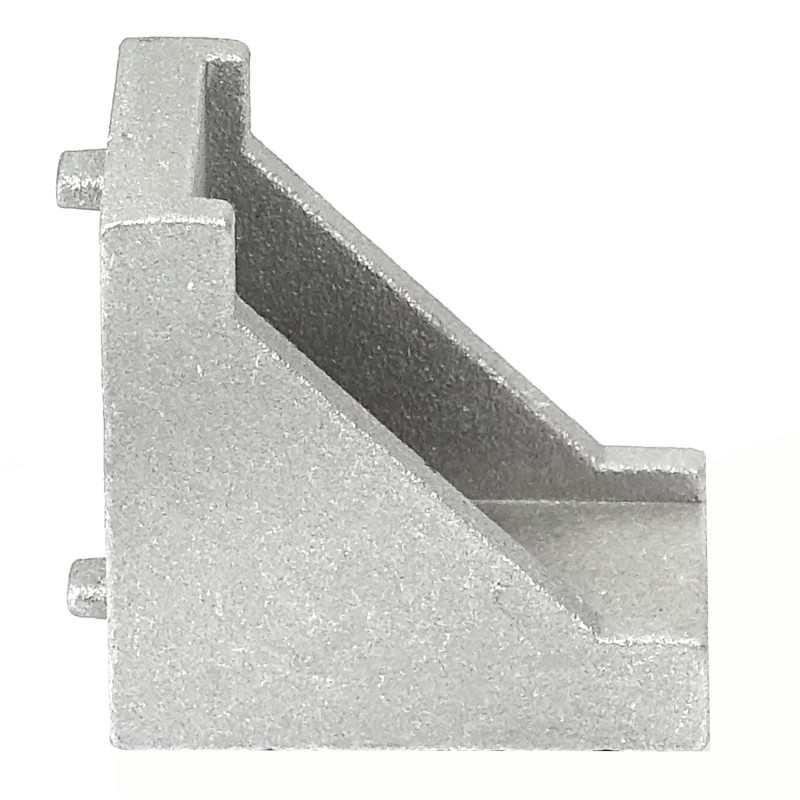Verstärkter Winkel 90° für Profil 2020 - silber