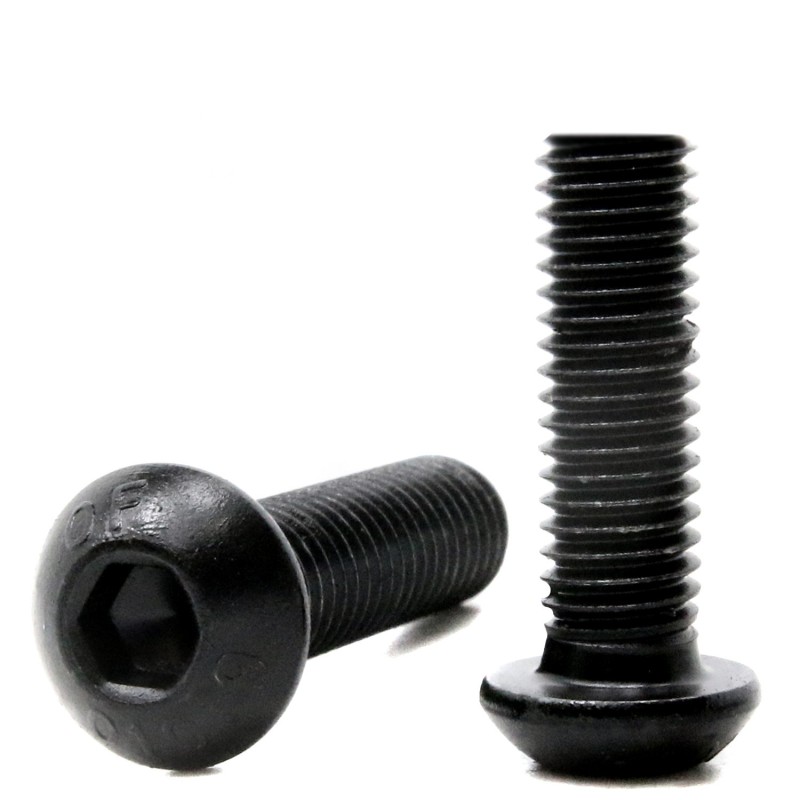Śruba imbusowa z łbem kulistym M6x20mm ISO 7380-1 - czarna