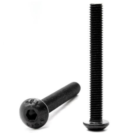 Śruba imbusowa z łbem kulistym M5x25mm ISO 7380-1 - czarna