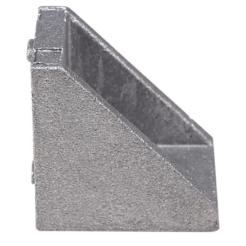 90° reinforced angle bracket - 20x20x17mm - silver