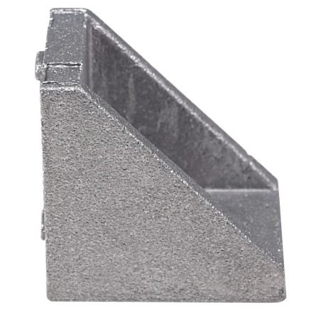 Złącze kątowe 90° wzmocnione - 20x20x17mm - srebrne
