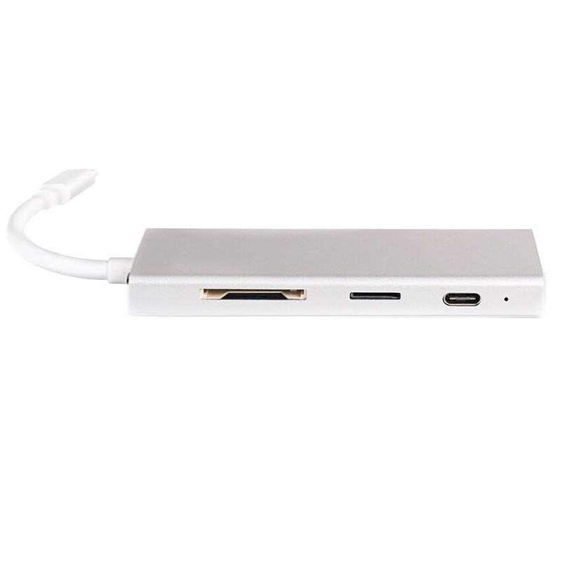 Adapter HUB USB-C 7in1 3 x USB 3.0 HDMI 4K SD PD