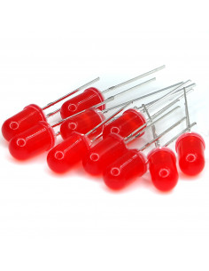 Rote LED-Diode 5mm - 10 Stück.