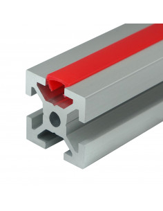 Slot cover strip for 2020 T-slot profiles - red - 1m