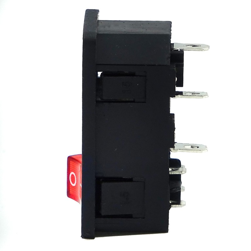 Gniazdo zasilania IEC320 C14 10A 250V z bezpiecznikiem