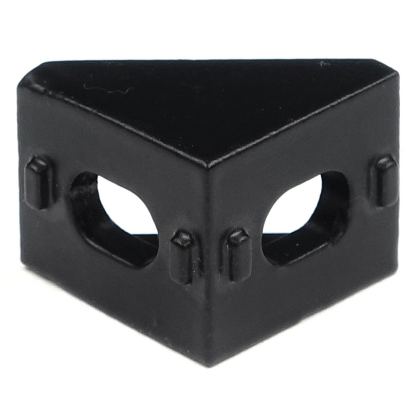 90° verstärkter Winkel - 20x20x17mm - schwarz